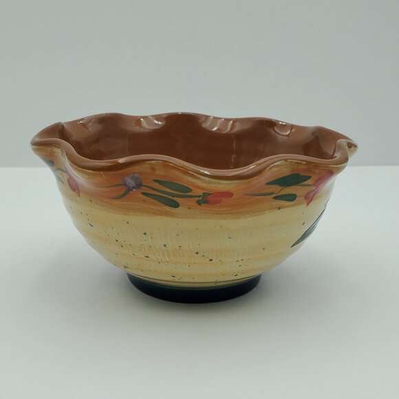 Giftcraft Country Fair Soup Cereal Bowls 2003 Apple Ruffled Edge Dessert Bowls - Picture 8 of 10